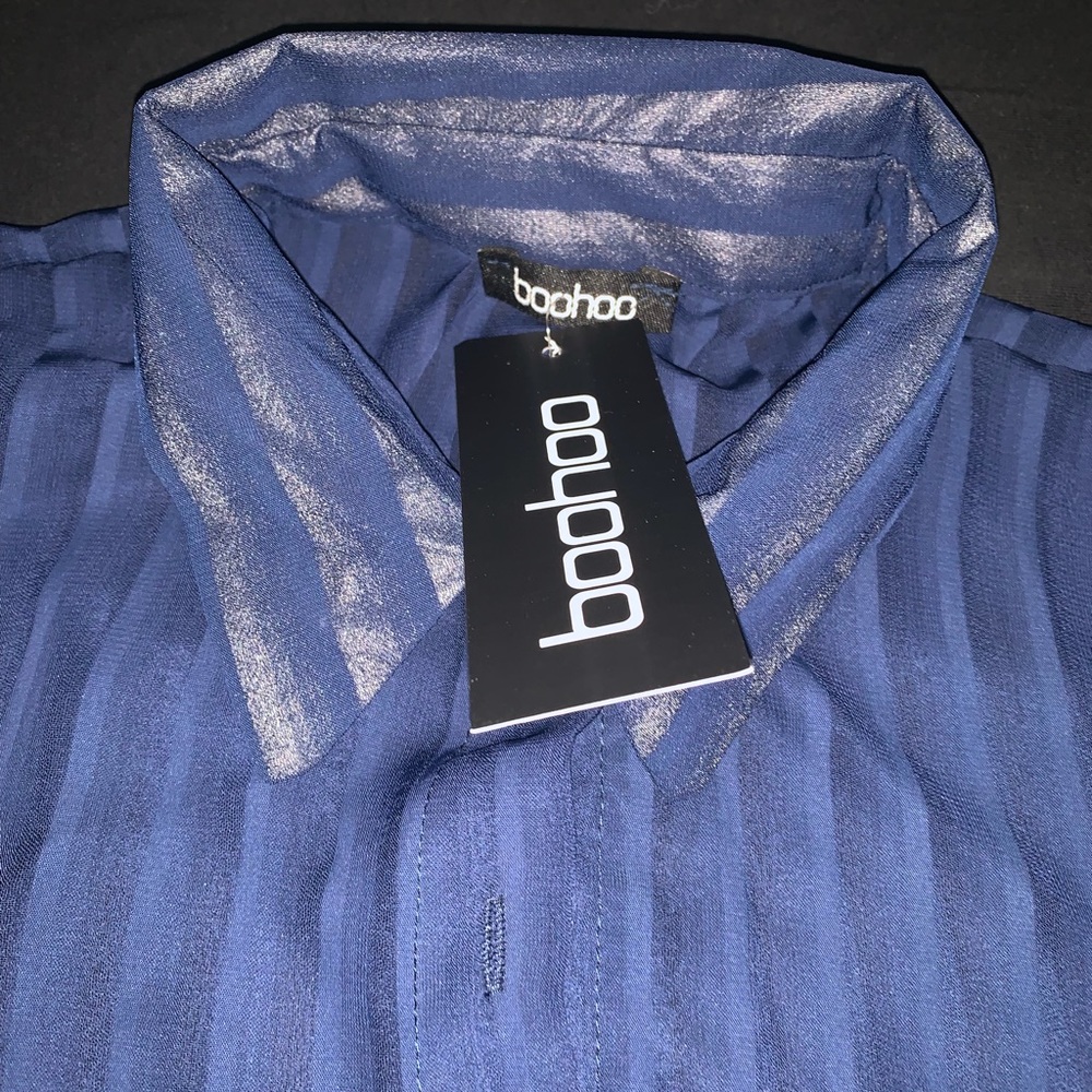 BLUE SHEER BLOUSE